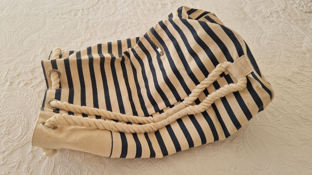 Saco de riscas azul e beje La Redoute