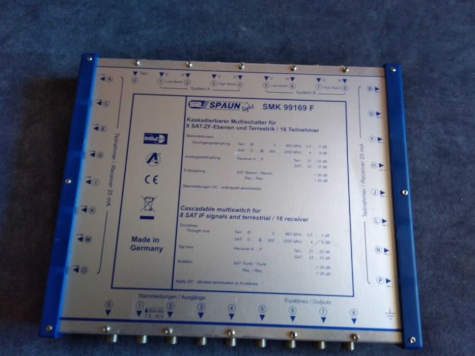 Spaun SMK 99169 F Multiswitch cascadable 9x16