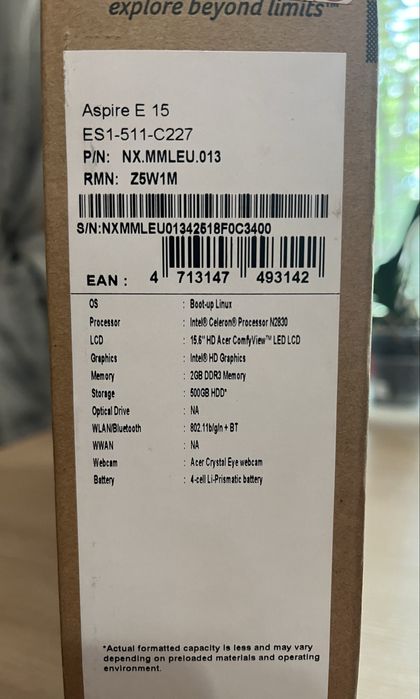 Ноутбук Acer Aspire E 15