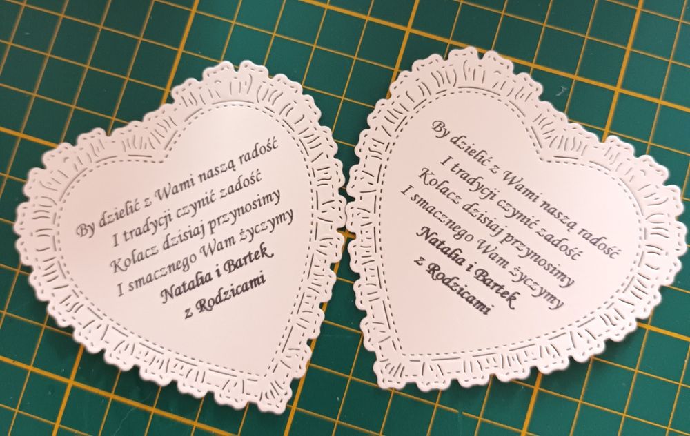 Bileciki na kołacz weselny