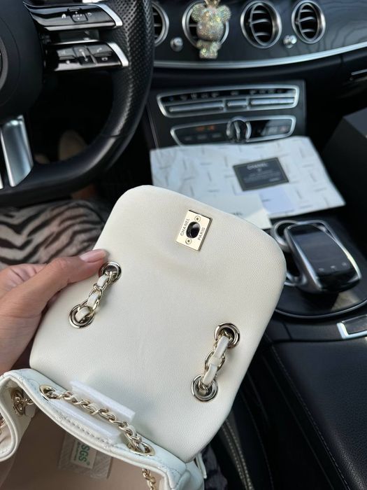 РЮКЗАК‼️Chanel Mini Backpack White Lambskin / женский рюкзак Шанель