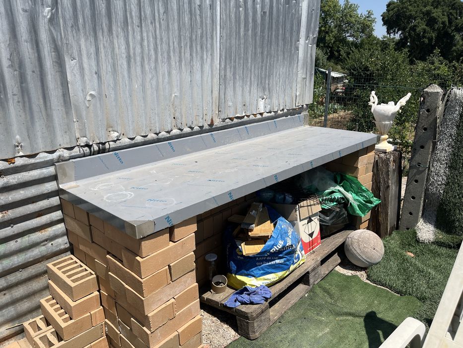 Tampo de inox para bancada