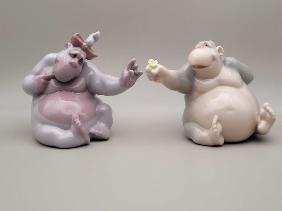 Статуэтки " Гориллы "Nao Lladro . Испания 10.5 см