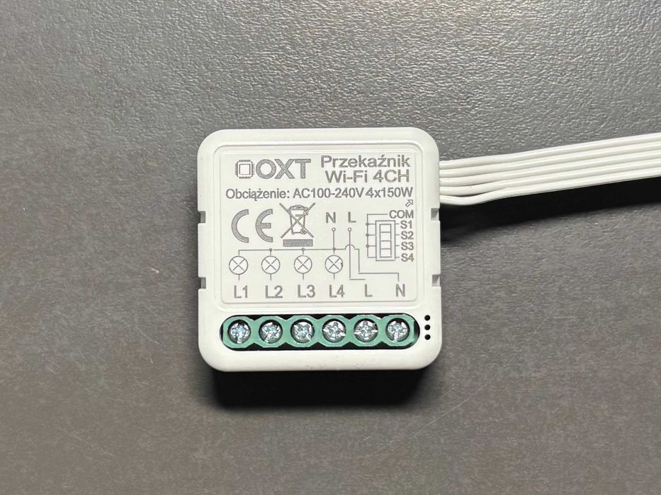Inteligentny mini przekaźnik 4 obwody OXT WiFi TUYA