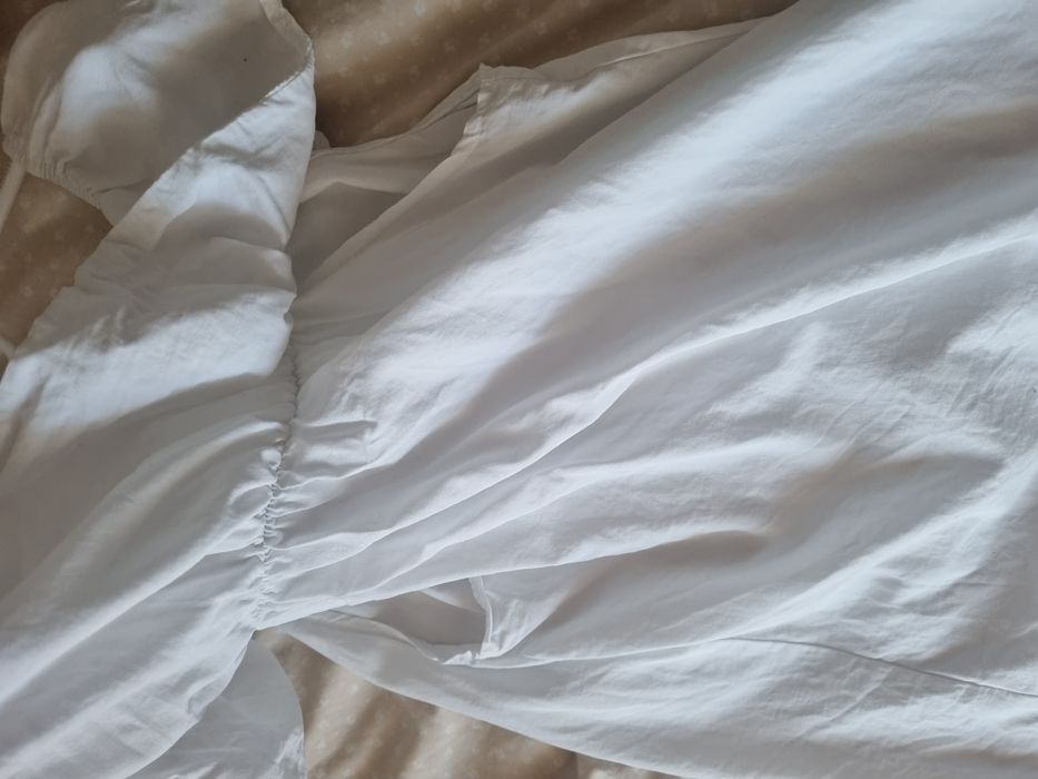 Biała bawełniana bluzka hiszpanka tunika S/M