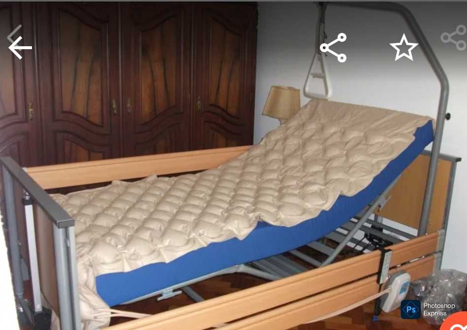 Cama Nova, elétrica e elevatória com comando em altura , topo de gama