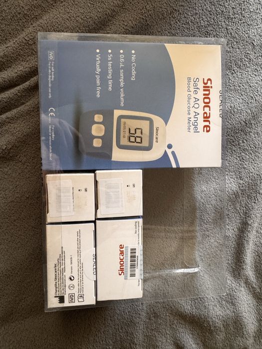 Zestaw glukometr Sinocare Safe AQ Angel plus dodadatkowe paski