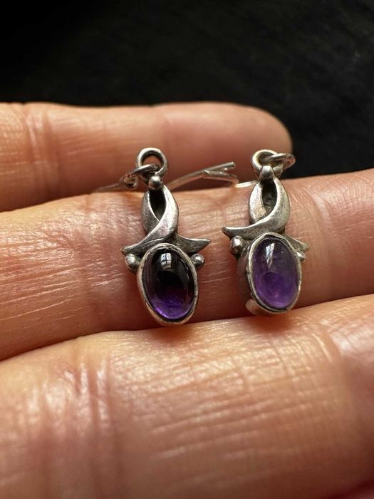 Kolczyki srebro 925 Ametyst