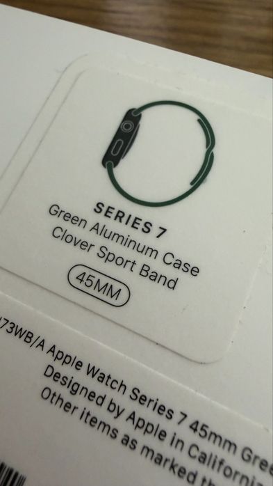 Oryginalne pudelko Apple Watch 7 45mm Green - samo pudelko + wkładki