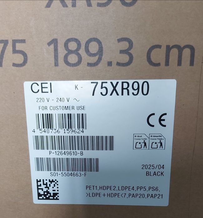 Телевізор Sony 75XR90, 85XR90, 65XR90, 55XR90