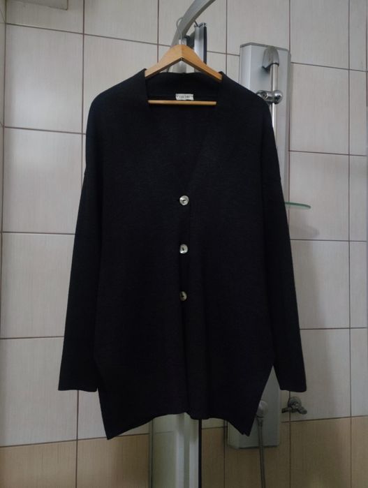sweter XL damski kardigan Lui & Lei kolor czarny grafitowy ciemnoszary