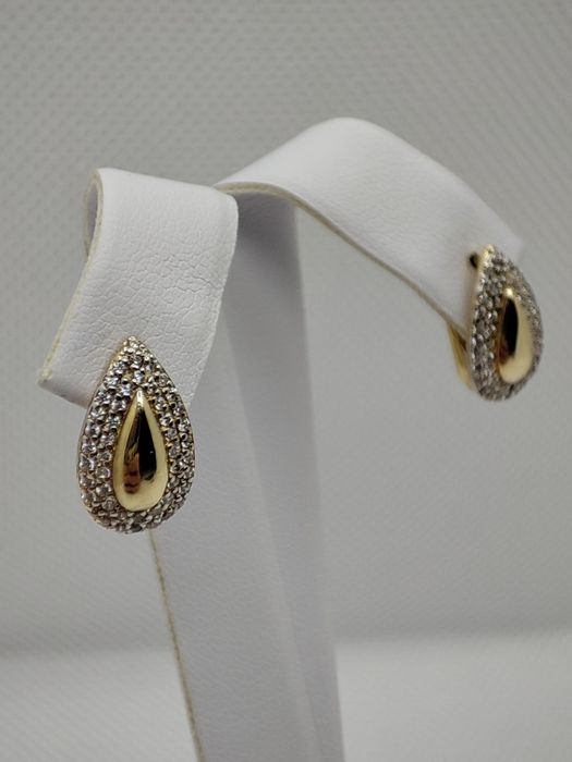 Piękne nowe kolczyki, zapięcie angielskie. Złoto 14k / 585. Nowe