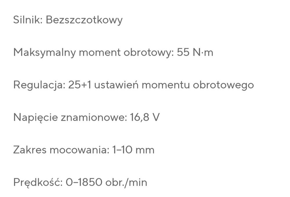 Wkrętarka akumulatorowa bezszczotkowa
