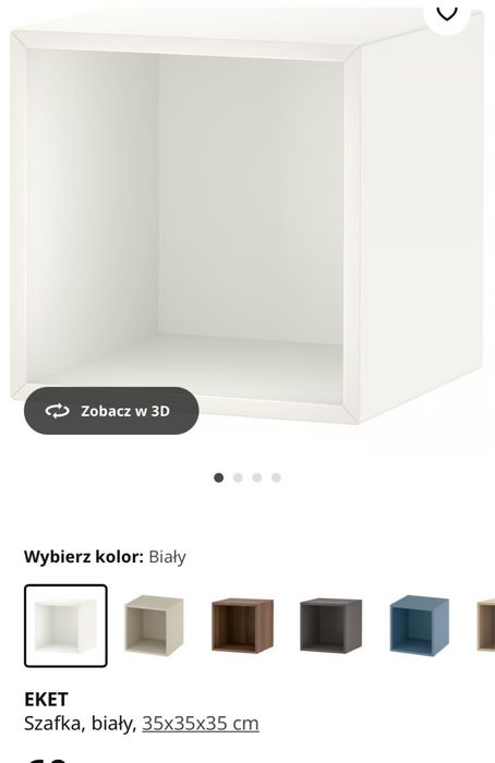 Eket 3 sztuki biała szafka