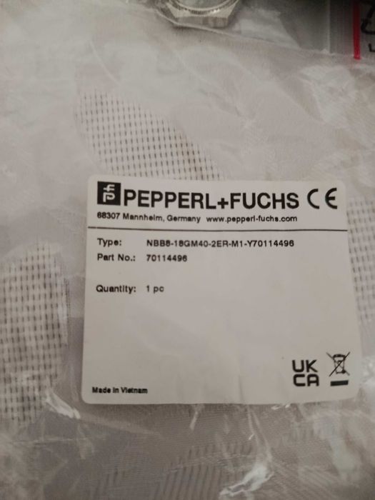 Czujnik  PEPPERL+FUCHS Type NBB8-18GM50-2ER-M1-Y70114498