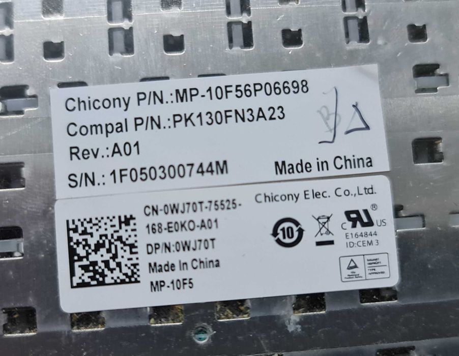 Teclado Português Dell Latitude E5320 E5420 E6220 E6230 E6320 E6420etc