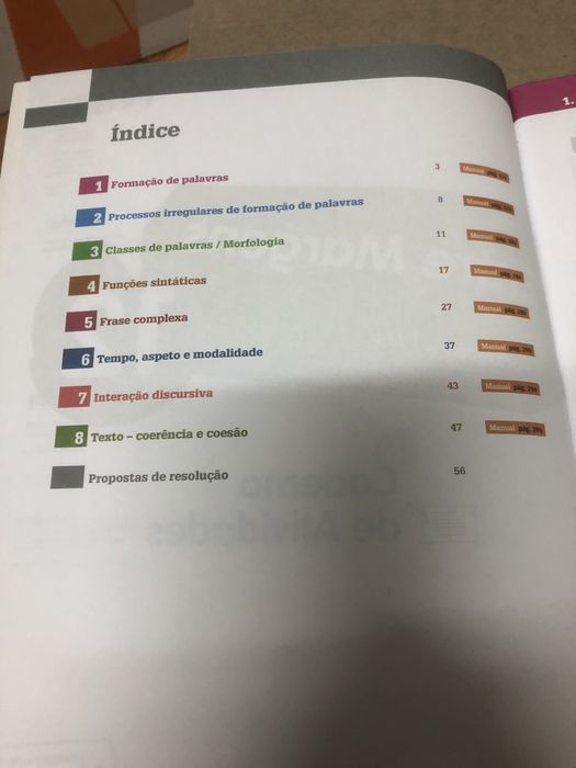 Livro de caderino de atividades do livro entre Margens 12 ano