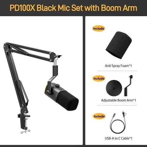 Динамічний мікрофон MAONO XLR/USB з кріпленням модель PD100XS