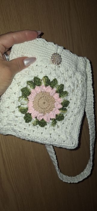 Bolsa square  croche