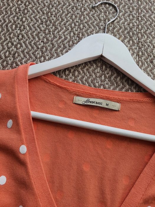 Rozpinany sweterek damski w kropki House Nowy M/38