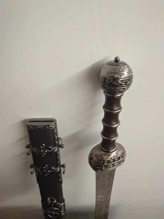 Stalowy polerowany damasceński miecz Gladius nowy larp cosplay owe