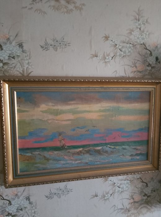 Закат на море. Холст-масло 80*60 см.