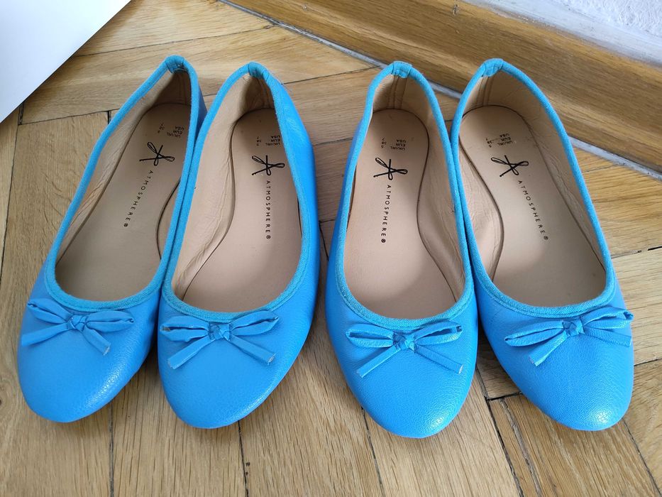 Buty, balerinki, dwie pary za 30 zł.