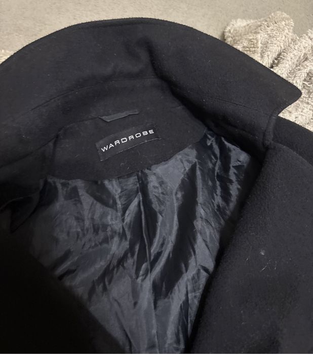 пальто oversize fit чорна casual classic унісекс стан ідеальний тепле