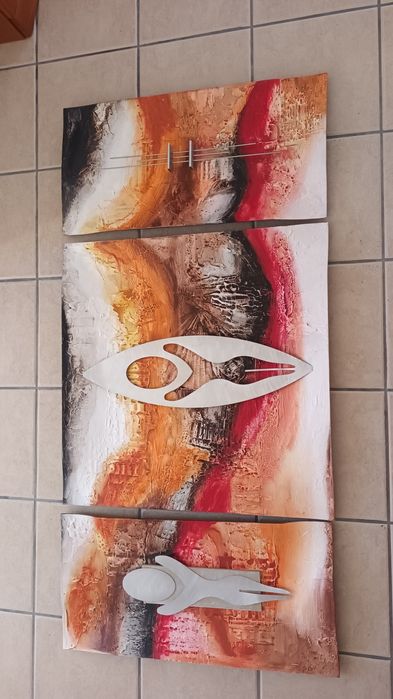 3 telas pintadas à mão64751072205954120