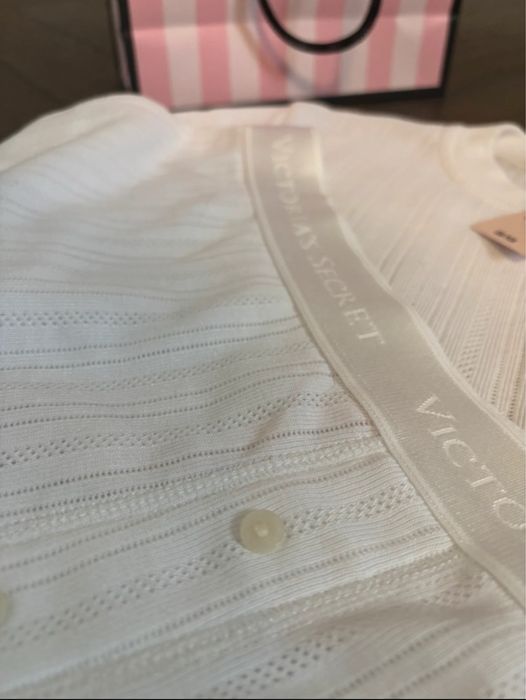 Nowa oryginalna piżama pidżama Victoria’s Secret biala S/36