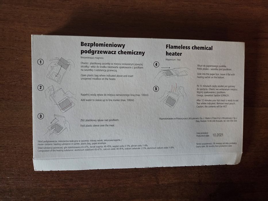4x Speedy Hot Single – Chemiczne Podgrzewacze do Posiłków Bez Ognia /
