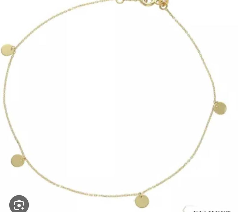 Bransoletka srebrna pozłacana yes blaszki kolka koleczka zlota