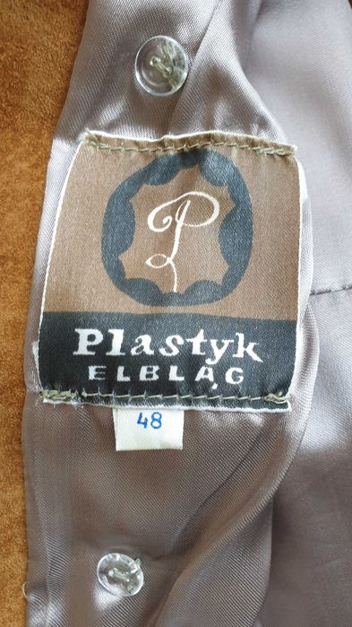 Kurtka zamszowa, damska, beżowa