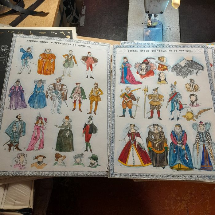 Таблицы рисунки Истории костюма.