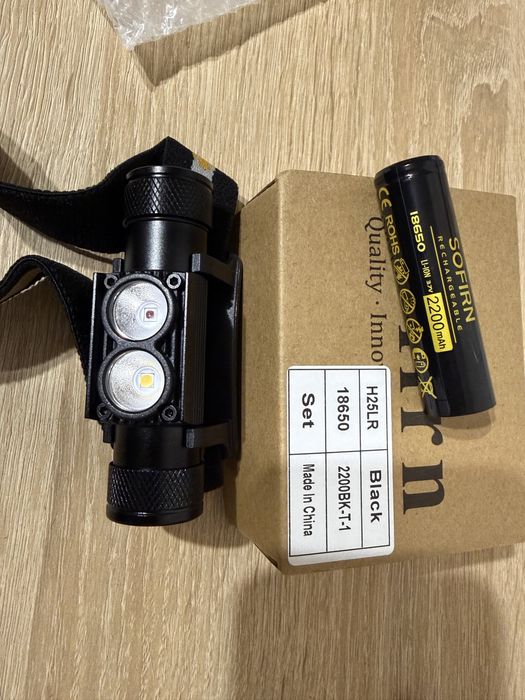 Sofirn H25LR ліхтарик налобний фонарик червоне біле світло