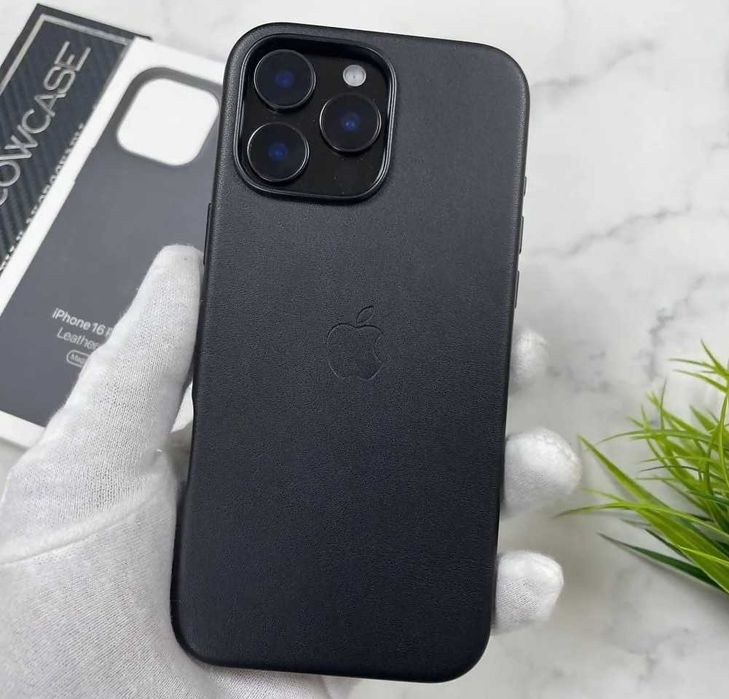 Чехол на iPhone 16 Pro Max и другие MagSafe, Айфон кожаный А. 15
