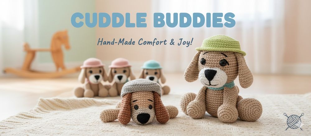 Cuddle Buddies – Peluches de Crochet feitos à mão (Novos)