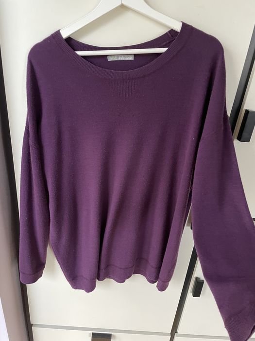 Fioletowy długi sweterek