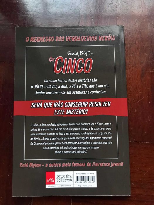 Livros n.º 1, 2 e 3 da coleção "Os cinco"
