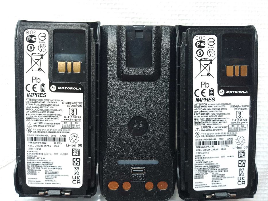 Акумуляторні батареї (АКБ) до рацій Моторола, 5000 мАг, тип С + кліпса