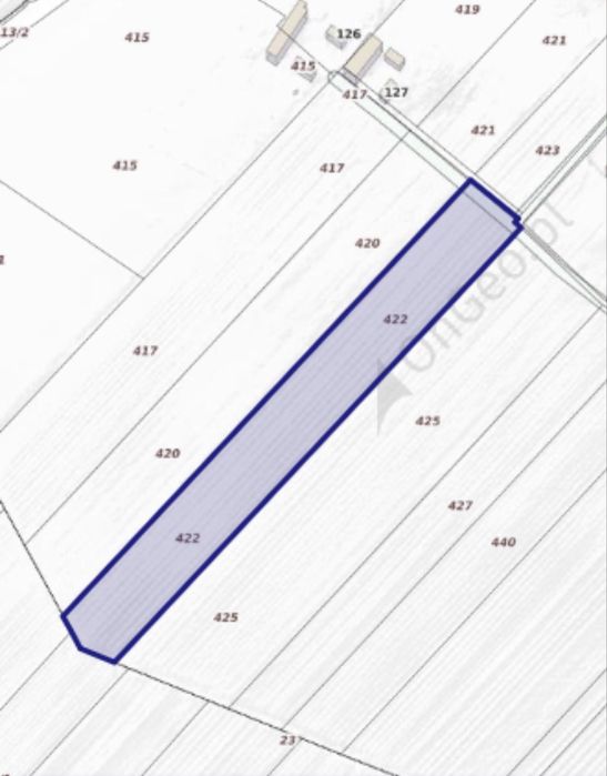 Działka rolna 1,35 ha nr 422 w Kleczanowie, gmina Obrazów:asfaltowy dojazd - Widok 3