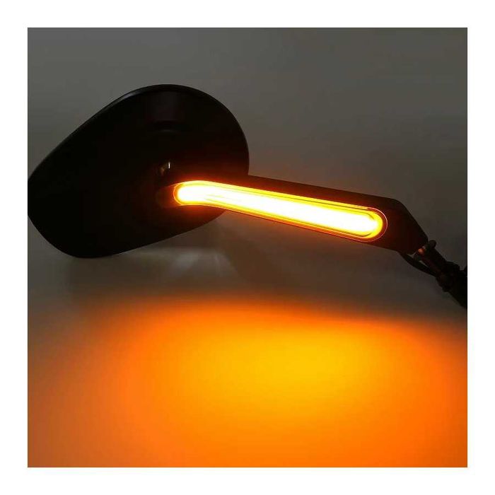 Espelhos Retrovisores LED Pisca Harley-Davidson Preto/Cromado