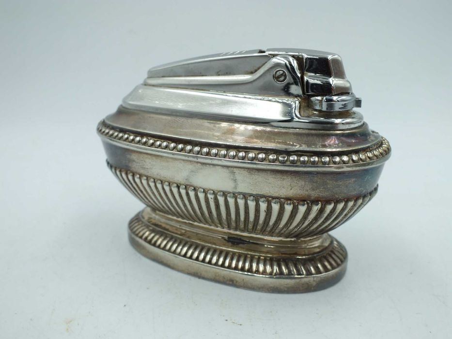 Zapalniczka stołowa gazowa Ronson Queen platerowana sygnowana L