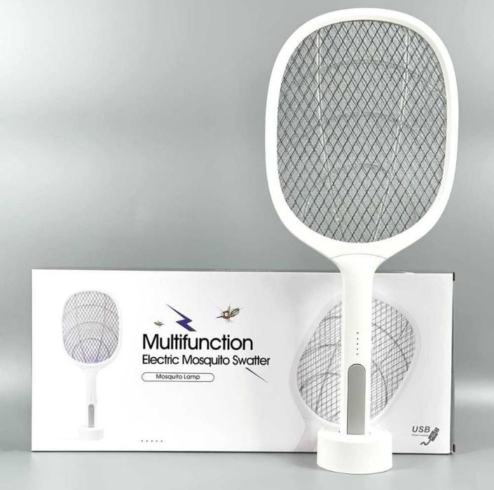 Електрична мухобійка з УФ; мухобійка-ракетка; мухоловка