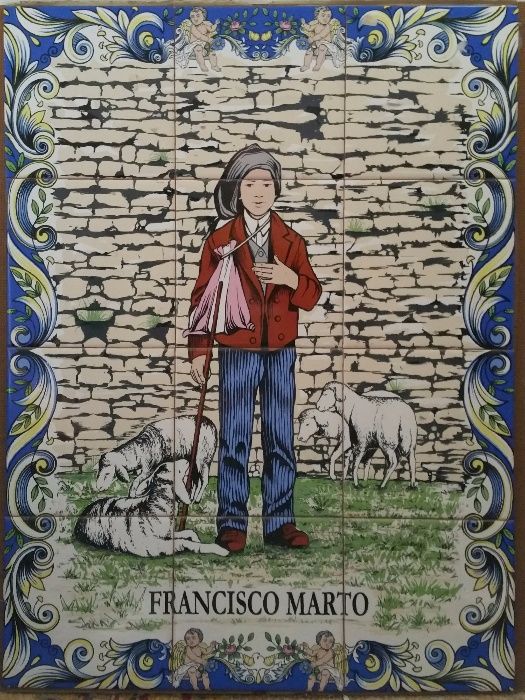 Painel azulejos com motivo "Francisco Marto".