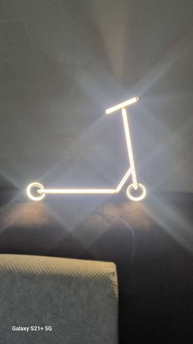 Световой логотип САМОКАТ, ВЕЛОСИПЕД.