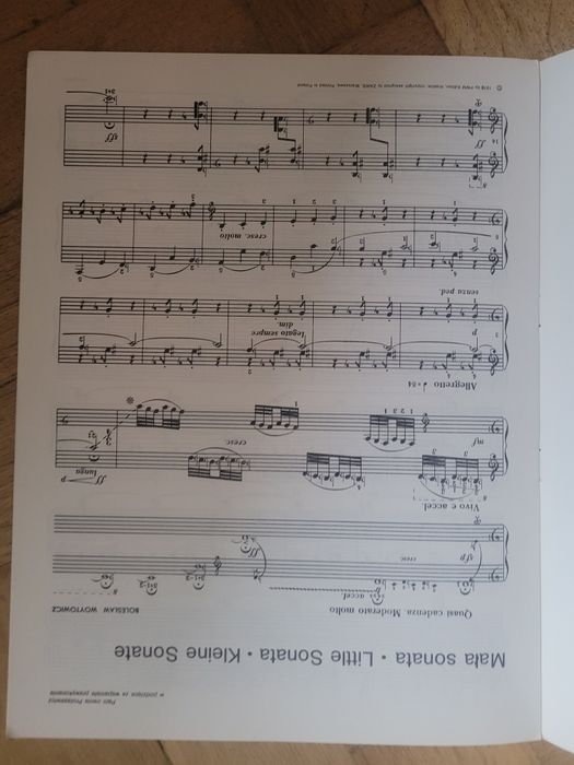Nuty B.Woytowicz Mała Sonata 1978 PWM