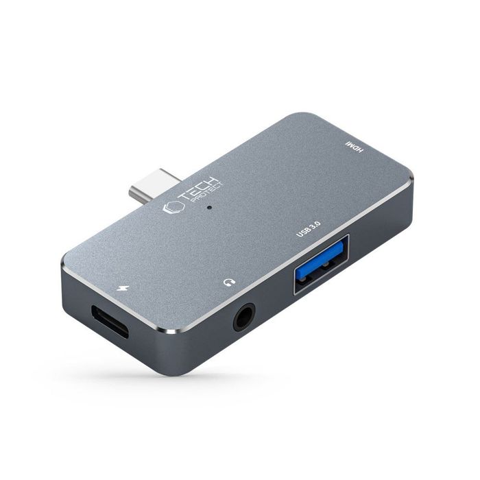 Tech-Protect V6-Hub Adapter 4w1 Szary