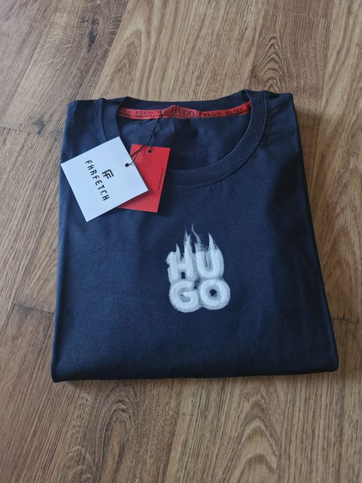 Koszulka męska bawełna miękka hu go L xl   czarna metki  jakość