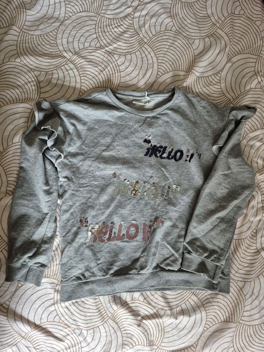 Дитячі кофти на зріст 144-150см, сірі/білі, зимові/осінні